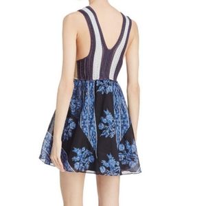Free People Blue Woven Summer Dress